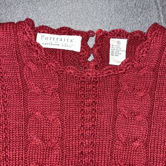 Vtg Irish Fisherman Wool Sweater Medium Cable Knit Holiday Grandma Acedemia - Picture 2 of 9